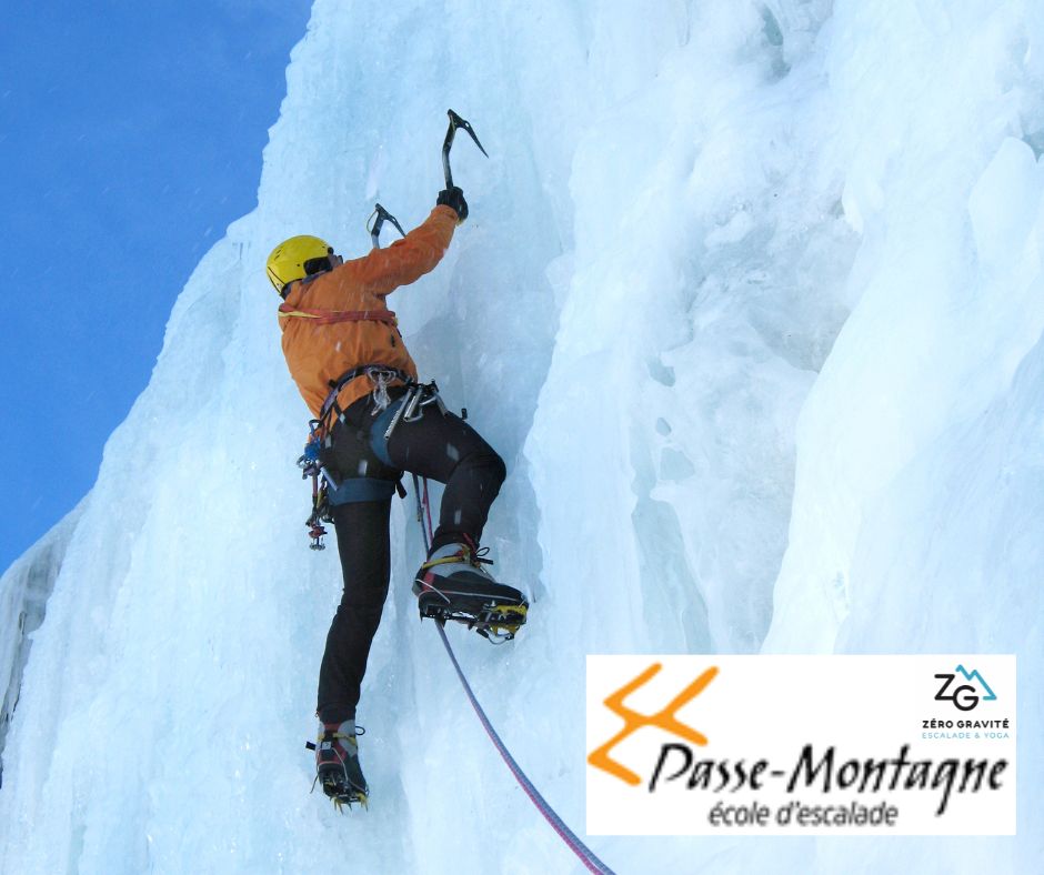 Initiation à l'escalade de glace avec Passe Montagne Paroi Julien Labedan, Laurentides