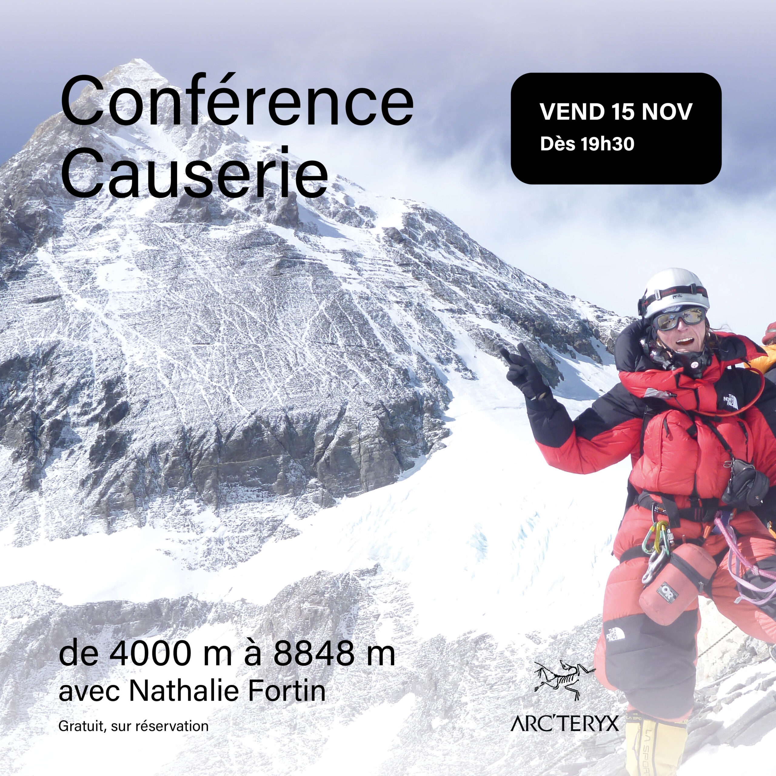 conférence causerie avec Nathalie Fortin à Zéro Gravité le 15 novembre alpinisme dry tooling escalade de glace