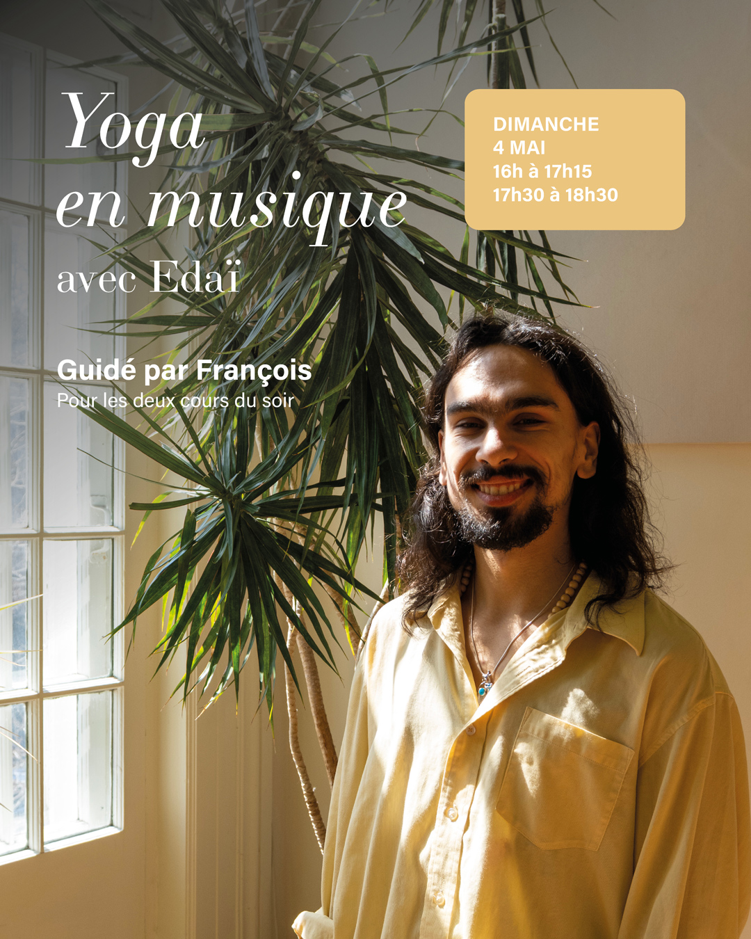 yoga en musique avec Edai sur les cours de yoga