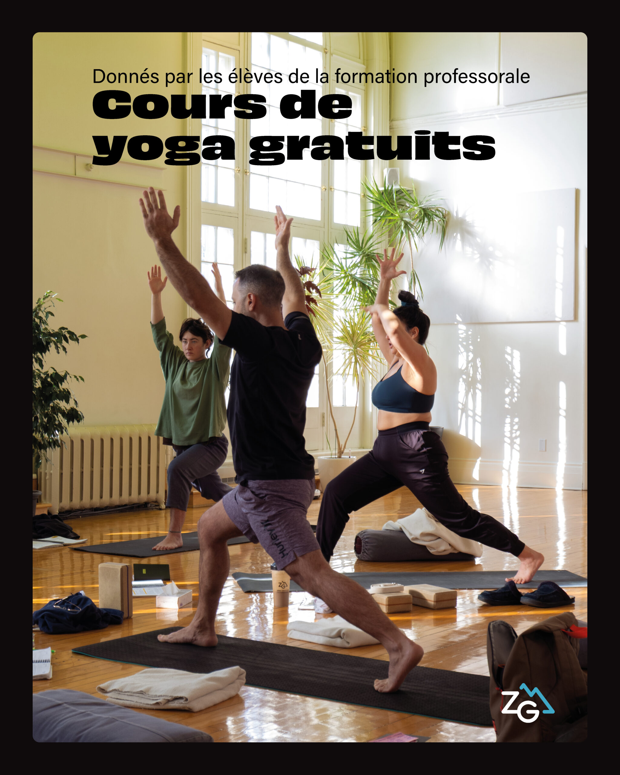 Yoga cours formation professorale Zéro Gravité Yoga & escalade