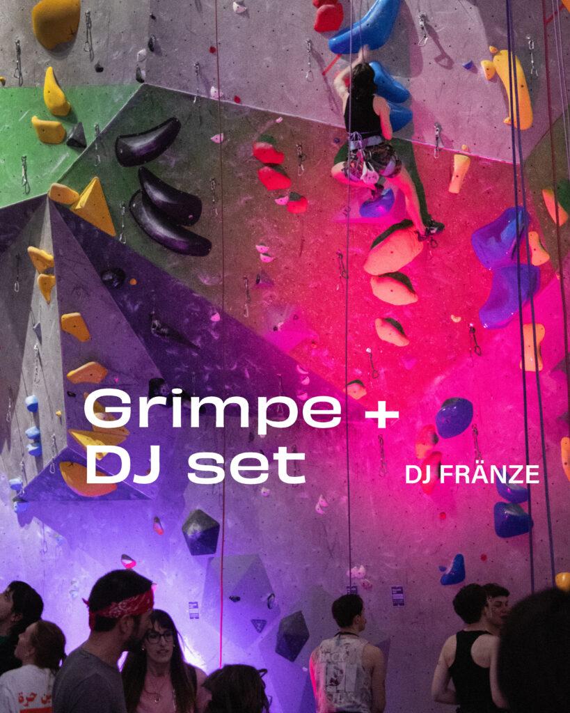 DJ set escalade moulinette, escalade premier de cordée, Zéro Gravité Escalade et Yoga Montréal