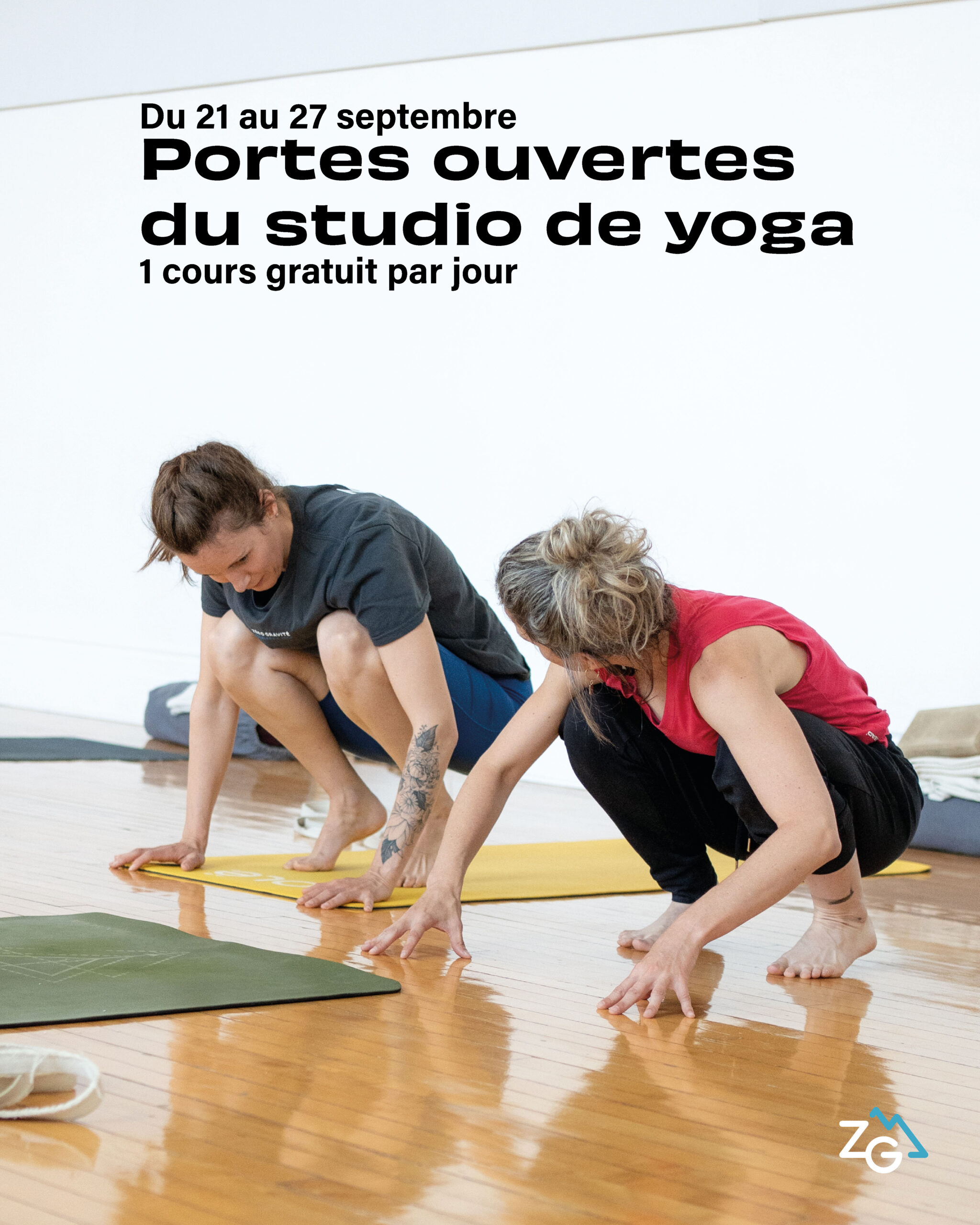 Semaine portes ouvertes au studio de yoga, Zéro Gravité, Montréal, Escalade & Yoga, cours yoga gratuit rentrée